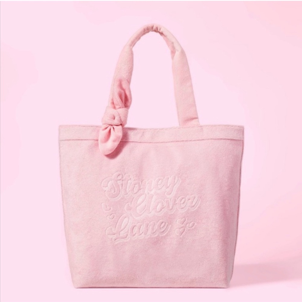 Stoney Clover Lane x Target Terry Cloth Beach Tote Bag PINK limited edition!